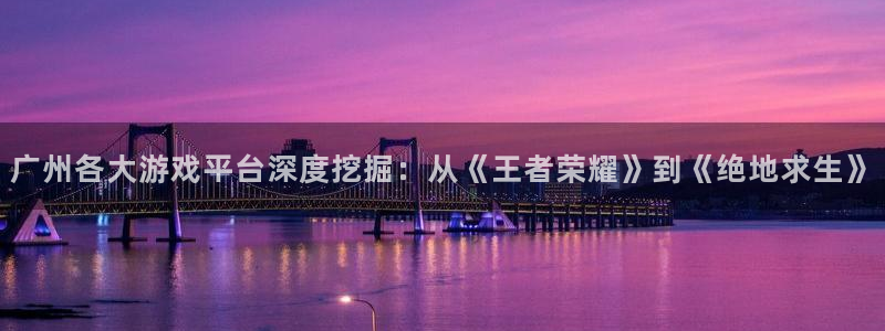 优贝娱乐app：广州各大游戏平台深度挖掘：从《王者荣耀》到《
