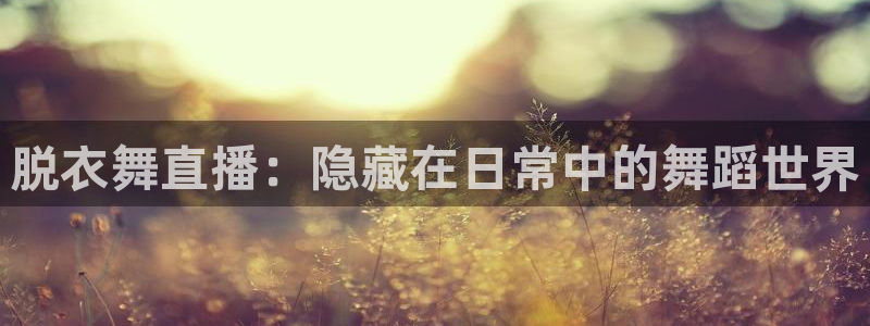 雨燕足球高清免费直播：脱衣舞直播：隐藏在日常中的舞蹈世界